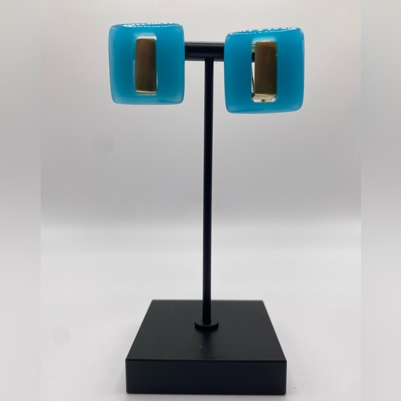 Blue & Gold Necklace with Matching Earrings. - Picture 2 of 3